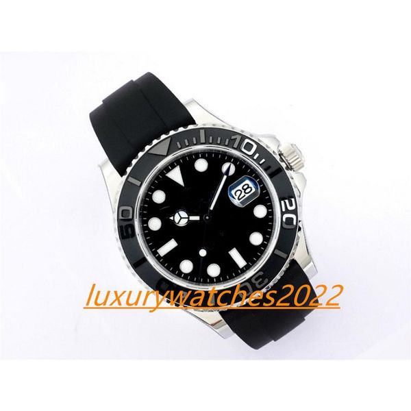 

mens 42mm watches ceramic bezel automatic cal.3235 movement watch men rose gold vsf rubber luminous eta diver 904l steel 72 hour power reser, Slivery;brown