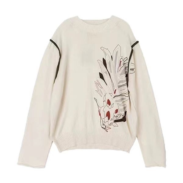

2023 men embroidery classic cotton knit casual sweaters asian size
