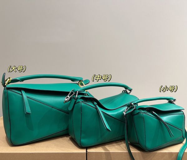

luxury lowe designer bag shoulder handbags l quality high fashion women wallets clutch totes crossbody cowhide geometry puzzle classic squar