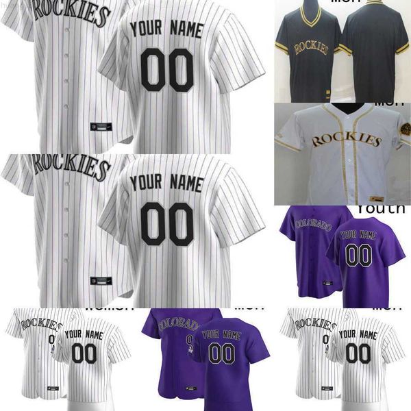 

baseball jerseys men women youth colorado 11 jose iglesias 35 elias diaz 2 yonathan daza 22 sam hilliard 23 kris bryant 27 trevor story rock, Blue;black