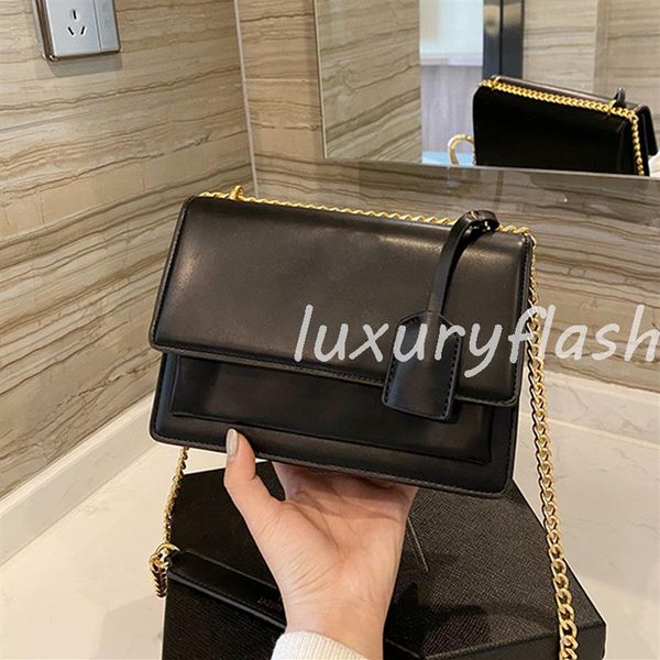 

golden hardware women designers chain crossbody bags organ envelope hand messenger leather bag luxurys lady shoulder purse crocodi225t