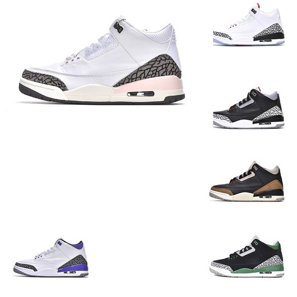 

jumpman 3 3s men basketball shoes black cat mocha blue wolf cool grey varsity royal pure money mens trianers sports sneaker 231
