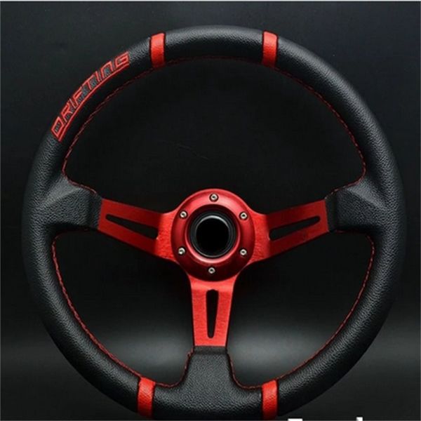 

car leather racing steering wheel universal 350mm pvc sports auto parts modification