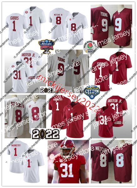 

american college football wear american college football wear stitched mens bryce young jahmyr gibbs football jersey 31 will anderson jr. 8, Black