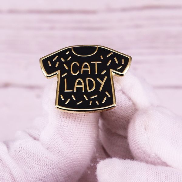 

lady cat enamel pin brooch cute anime movies games hard enamel pins collect metal cartoon brooch, Blue
