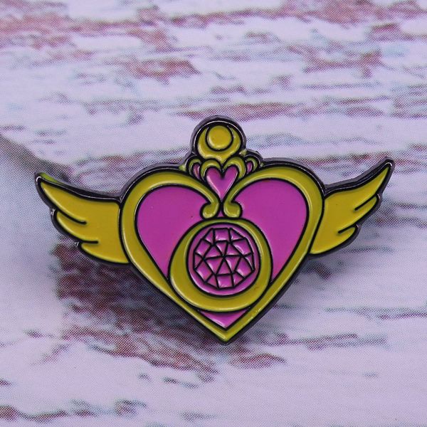 

sailor moon crisis heart brooch trendy anime fans collection, Blue