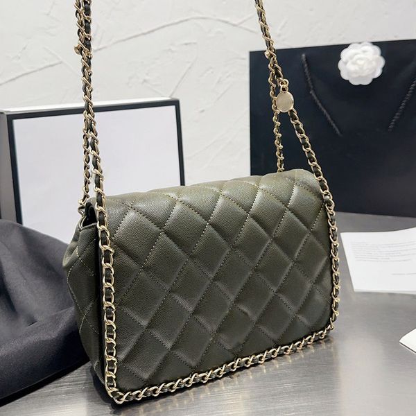 

trend women luxury chain designer crossbody bag large capacity caviar leather quilted matelasse classic flap shoulder bag multi pochettes ca