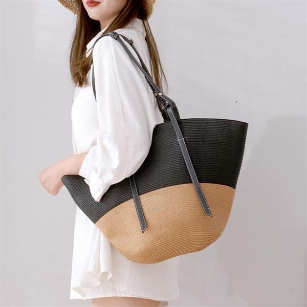 

straw bag spring summer woven shoulder messenger 2021 fashion female bags288f
