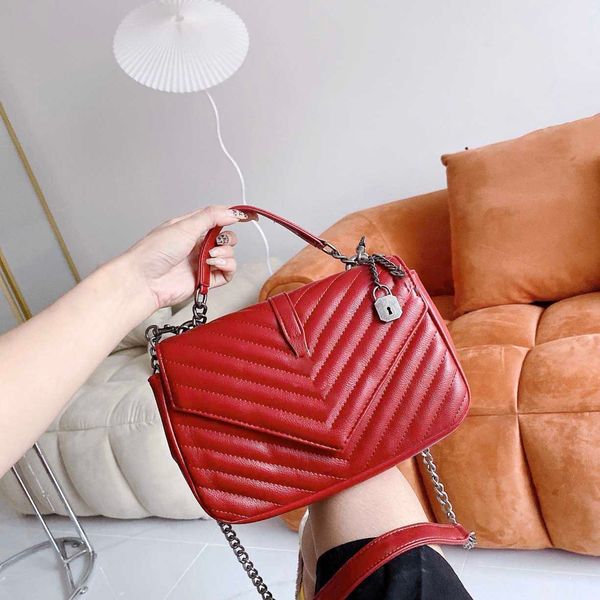 

bags totes handbag designer bag women classic imitation famous brand multicolor stripe buckle shoulder bag fashion chain lock simple style p