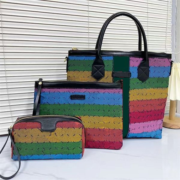 

handbags for women 3pcs/set designer luxury fashion clutch girl purse tote bag cross body messenger shoulder print letterg composite juge123
