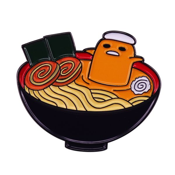 

ramen bath yolk sushi brooch enamel pin funny jewelry accessories, Blue