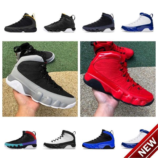 

2023 high basketball shoesjumpman 9 9s og shoes mens chile red university blue gold barons particle grey bred patent