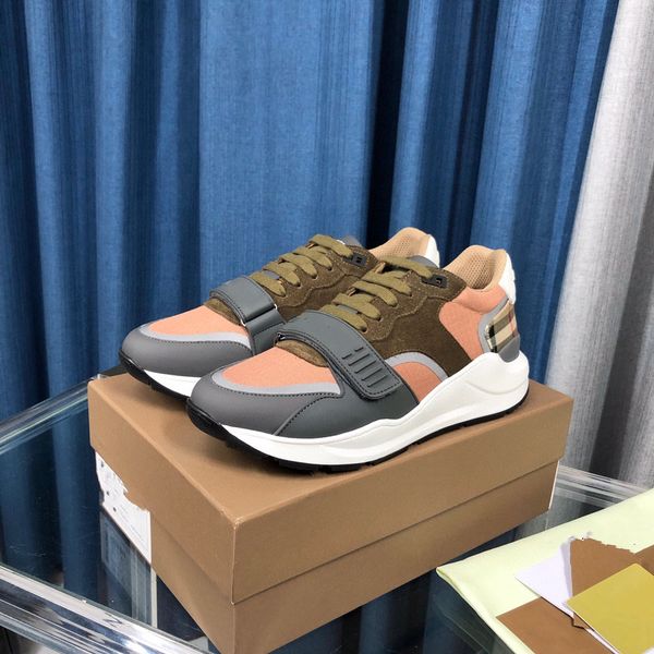 

shoes b01 designer version handmade custom 2021 new babaojia men's brown plaid casual fashion sneakers, Black