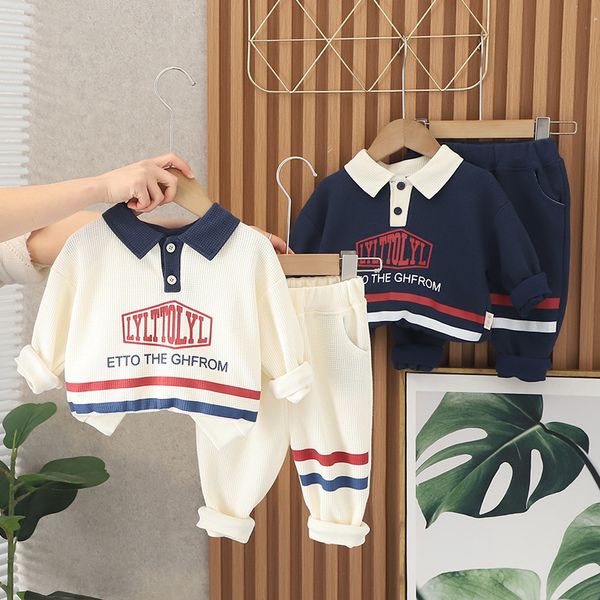 

spring baby girls boys clothing sets children clothes toddler kids pants sportswear infant outfits 2 pieces suit, White