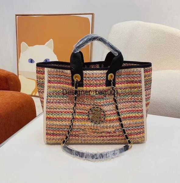 

fashion color weave totes versatile letter printing large capacity shopping