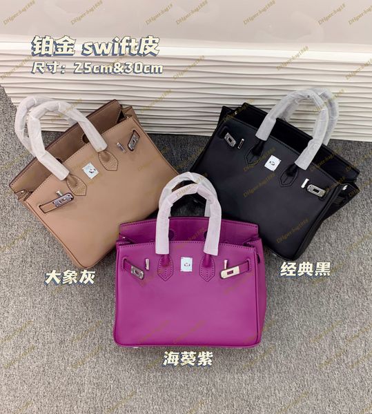 

luxury women's bag classic designer handbag fashion cross silver buckle bag new swift leather one shoulder messenger bags 25 and 30cm