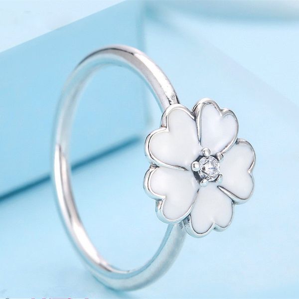 

925 sterling silver primrose with clear cz stones ring fit pandora charm jewelry engagement wedding lovers fashion ring for women