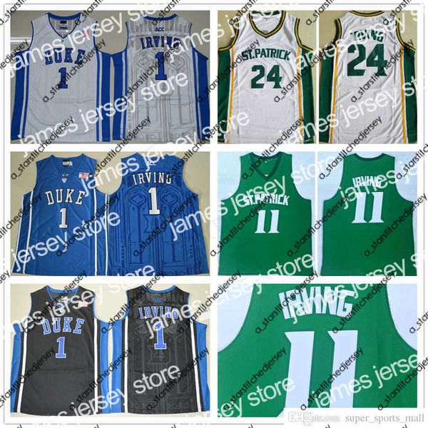 

college basketball wears college basketball wears stitched ncaa st. patrick high school green #11 kyrie irving college basketball jerseys st, Black