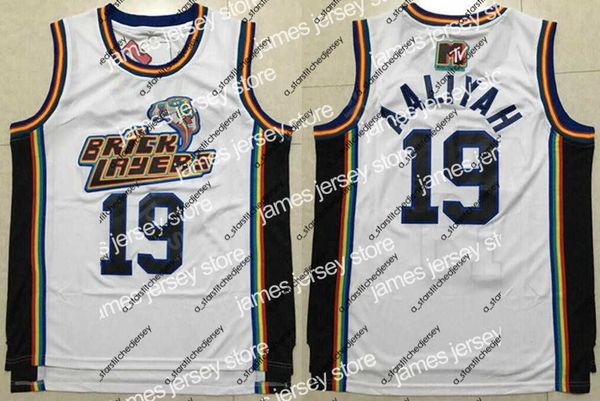 

basketball jerseys basketball jerseys moive 19 aaliyah jersey 1996 mtv rock n jock men basketball bricklayers jerseys team white color sport, Black;red