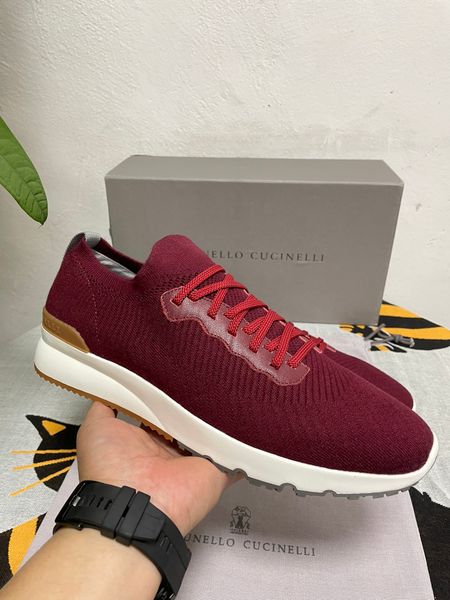 

loro piana mesh designer mens 2023 casual falts walk shoes lp breathable sneakers brunello runner shoe bc mocassin drop ship plus size 46, Black