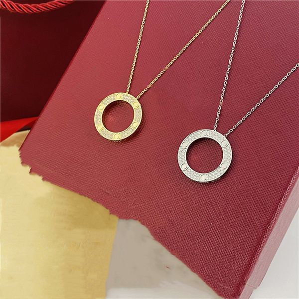 

full diamond pancake necklace fashion pendant luxury high end designer necklace men and women classic necklace christmas valentine's da, Silver