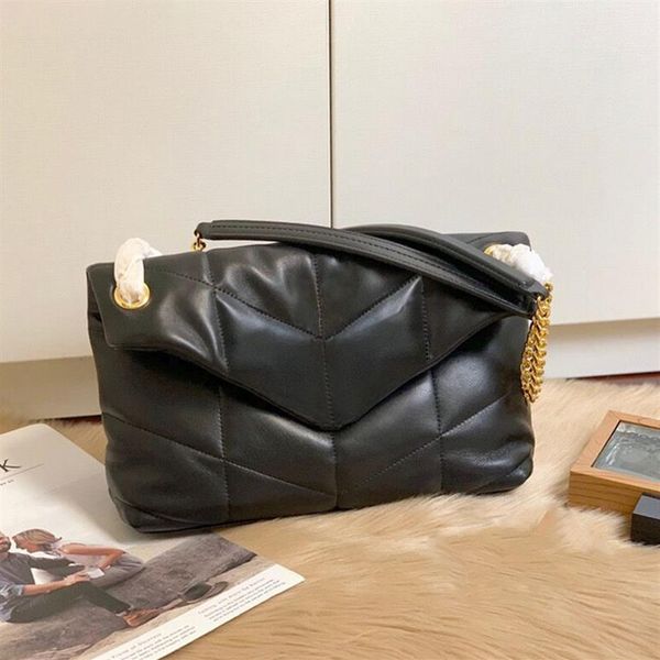 

luxury designer handbags women loulou chain bag square crossbody soft quilted lambskin purse fold flap shoulder bags2514