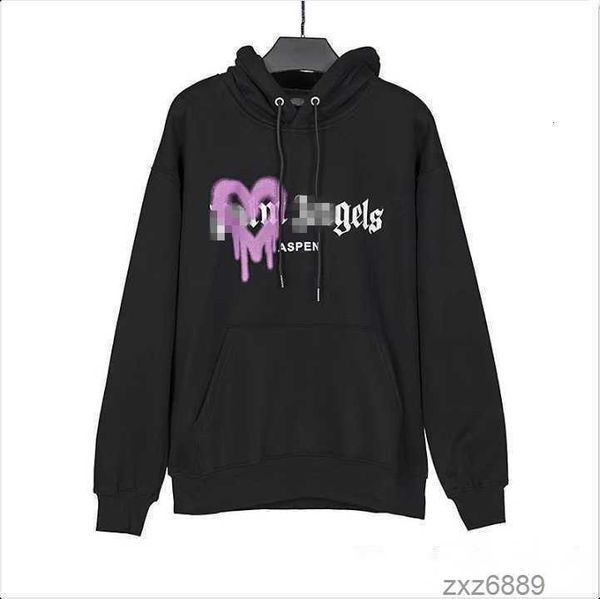 

22s men's hoodie hoodies palms palmangel city designer limited inkjet graffiti letter printing women's sailboat long-sleeved casua, Black
