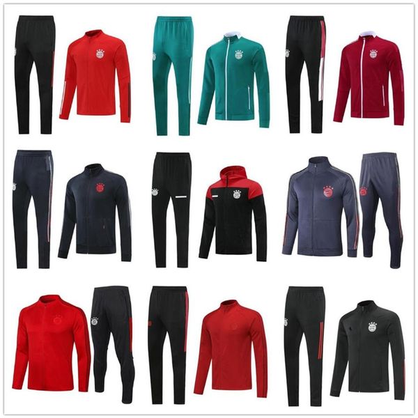 

21 22 bayern long sleeve tracksuit jacket survetement 2021 2022 sane lewandowski gnabry muller kimmich munich football jacke272c, Black