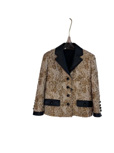 

women's outerwear & coatsautumn and winter 22 new knitted collar coat, Black;brown