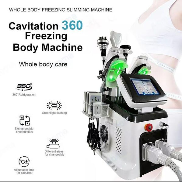 

powerful cryolipolysis 4 handles working together cavitation rf lipolaser multifunction cryo fat ing slimming machine beauty salon lipo slim