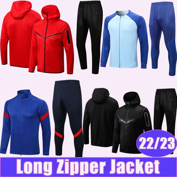 

22 23 koke joao felix hat jacket tracksuit kit suit mens soccer jerseys griezmann h.herrera suarez full zip training wear football shirts, Black;yellow