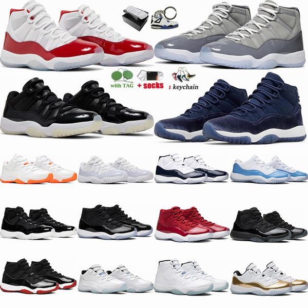 

cherry 11 11s basketball shoes high cool grey low citrus 25th space jam gamma blue concord navy velvet bred man designers sneakers women xi