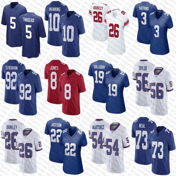

5 kayvon thibodeaux 26 saquon barkley 73 evan neal custom football new daniel jones yorks jerseys kadarius toney tyrod taylor kenn188w, Black;red