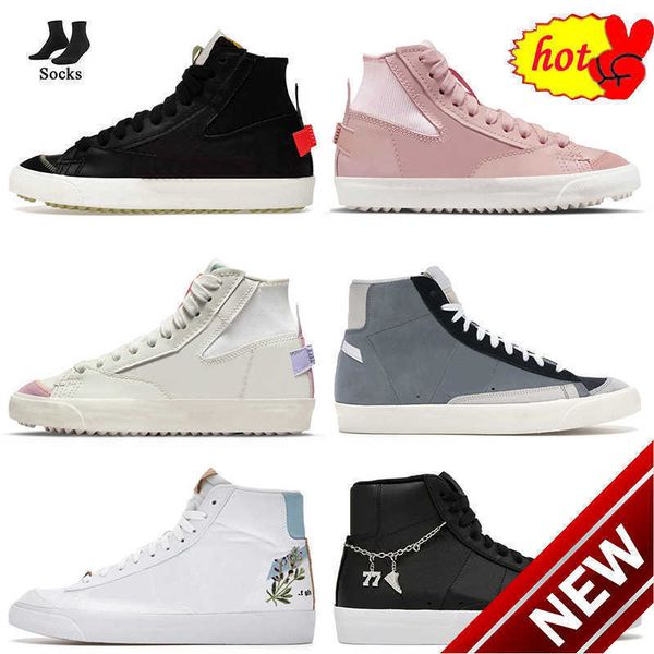 

2023 high basketball shoes2023 shoeswomen men flat casual shoes with socks blazer mid 77 vintage mens designer sneak