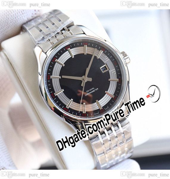 

crf 41mm hour vision a8500 automatic mens watch 431.30.41.21.01.001 black dial white inner stick markers stainless steel bracelet date new w, Slivery;brown