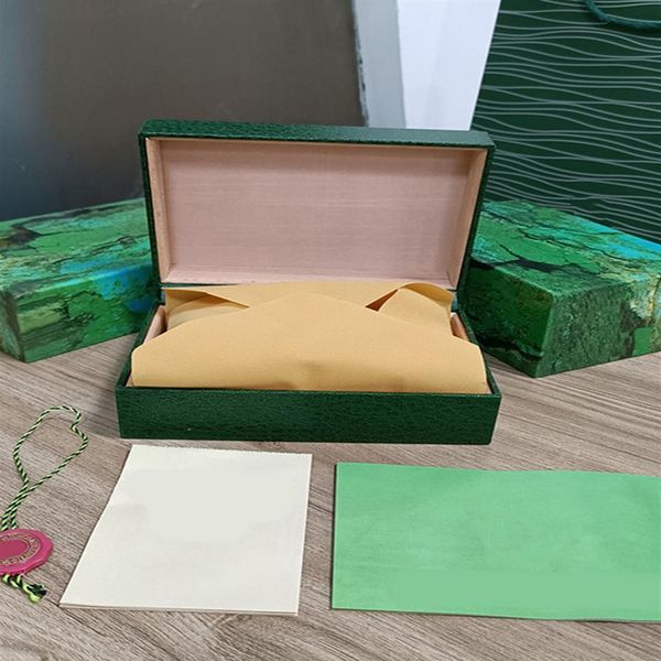 

rolex luxury green watch box cases paper bags certificate original boxes for wooden woman mens watches gift bags acce2258, Black;blue