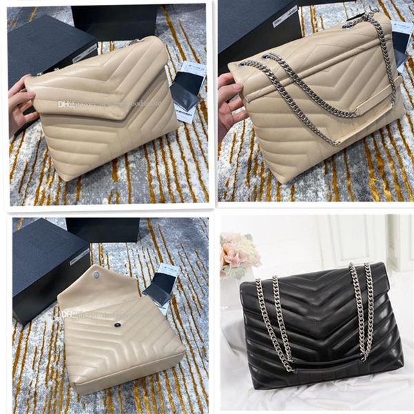 

2020 new loulou luxury designer handbags shaped quilted real leather women bags chain shoulder bag large capacity env277l