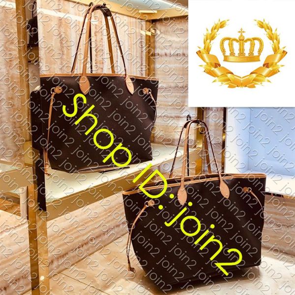 

m40990 nf gm mm pm canvas shopping bag designer womens shoulder bag luxury casual travel beach tote with removable clutch poch294h