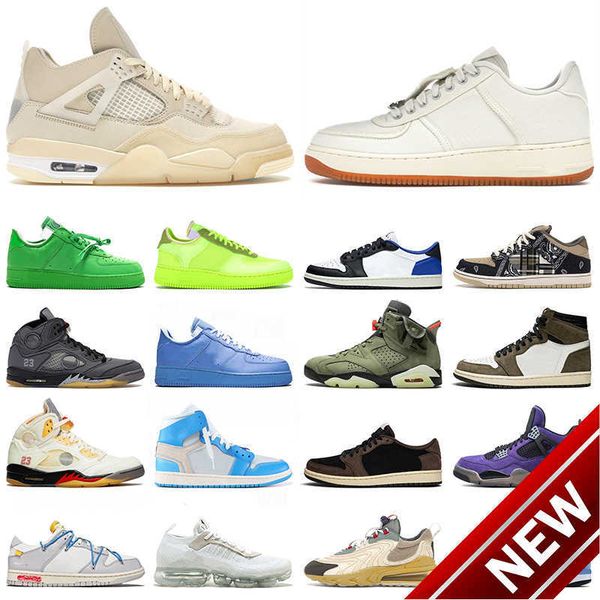 

2023 high basketball shoesow x jumpman 1 4 5 6 shoes mens womens designer cactus jack light green spark mca fragment