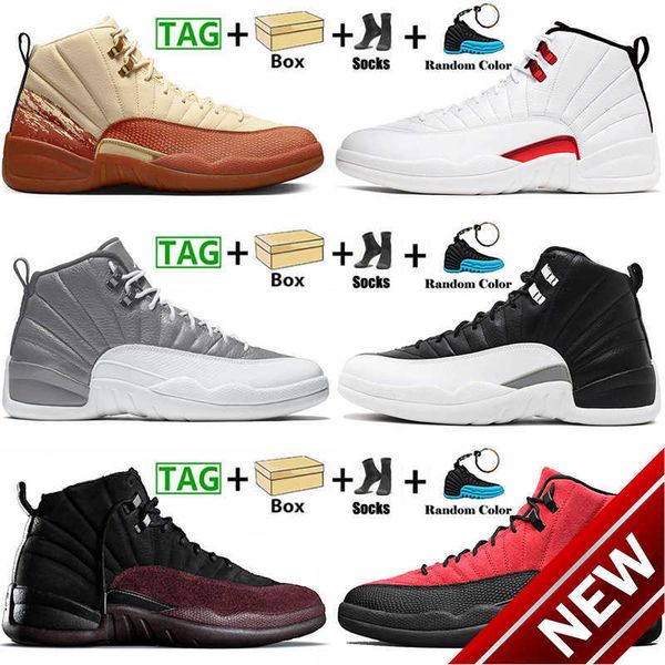 

2023 high basketball shoeswith box jumpman 12 12s shoes xiii mens womens flower white a ma maniere black twist dark