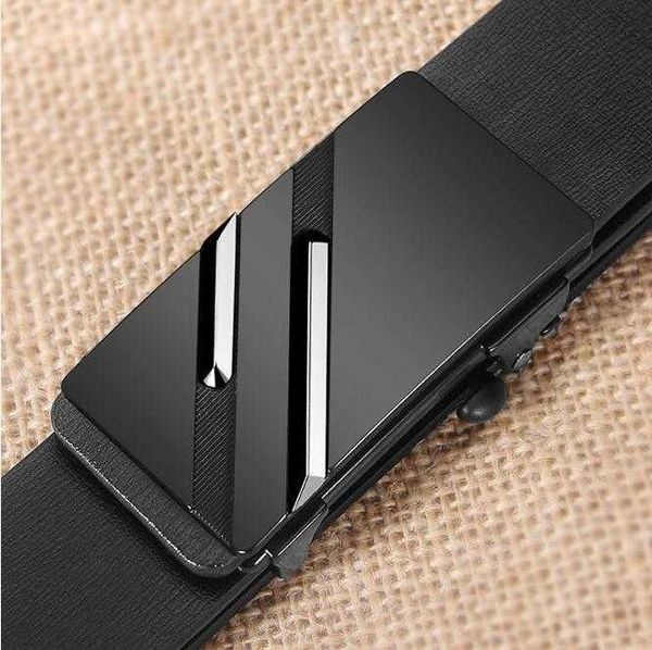 

men's leather fashion personality young business leisure belt middle-aged automatic buckle longest 130cm a45for man woman, Black;brown