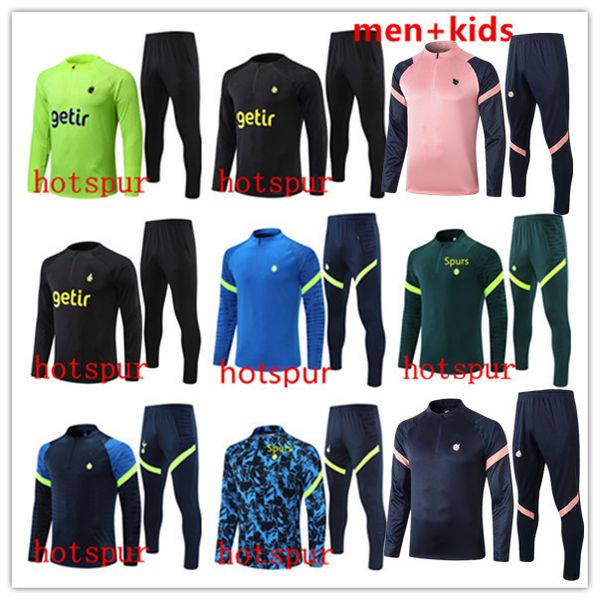 

2022 2023 half zipper spurs tracksuit soccer set training suit tottenham long sleeve kane tracksuit football jacket chandal futbol and kids, Black