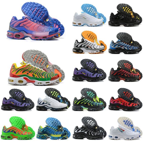

classic tn ultra casual shoes mens airs tns plus triple black white sport red yellow neon chaussures requin basketball breathable mesh train
