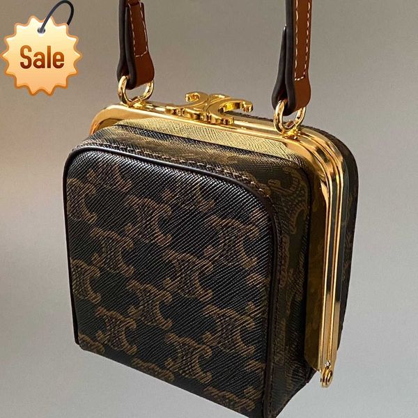 

luxury designer handbags shoulder bags crossbody bag 2023 new women's fashion retro texture leather mini small square bag gift box pack