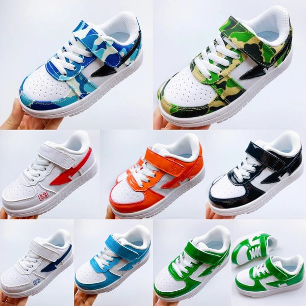 

kids shoes bapestas designer toddler trainers casual baby children low shoe big kid boys girls abc sneaker youth infants stars outdoor sneak, Black
