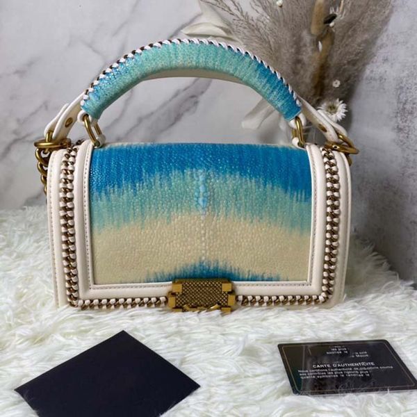 

fashion designer woman bag women shoulder handbag purse original box genuine cross body chain high grade quality classic fish skin gradient