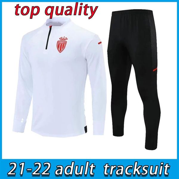 

qualtiy 2021 2022 monaco soccer tracksuit jacket jovetic golovin 21 22 maillot de foot aguilar fabregas men training sui255n, Black