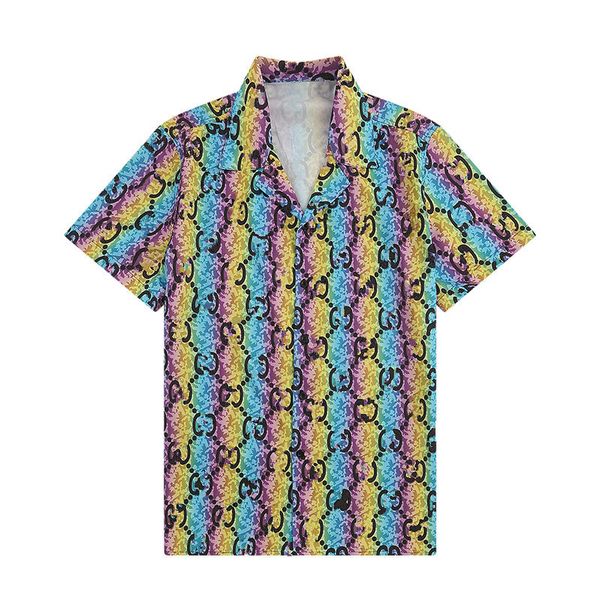 

2023 summer mens tiger printed shirts designers women fashion flower hawaiian t shirt casual shirts slim fit short sleeve blouse beach short, White;black