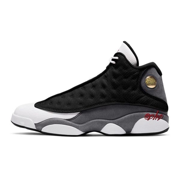 

authentic 13 13s black flint basketball shoes dj5982-060 xiii sports sneakers trainers womens mens university red grey white with original b