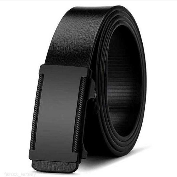 

men's leather fashion personality young business leisure belt middle-aged automatic buckle longest 130cm a41for man woman, Black;brown